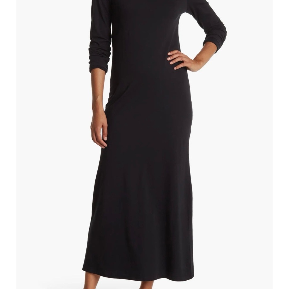 Red Long Sleeve Knit Maxi Dress